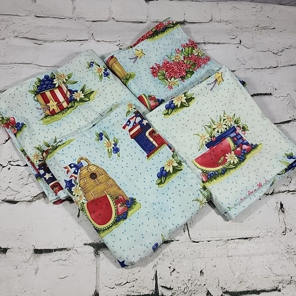 Summer Patriotic 4th‎ Of July Pillowcases Pillow Shams Handmade Lot Of 4 29